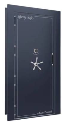 Liberty Safe Blue Gloss Out-Swing Left Hinge Electronic Vault Door-0