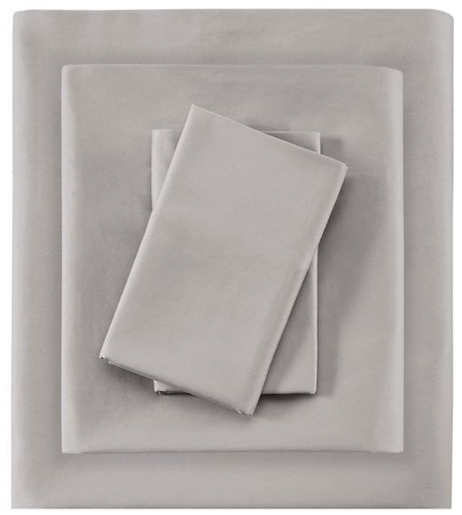 Olliix by Madison Park 525 Thread Count Gray Full Cotton Rich Sheet Set-0