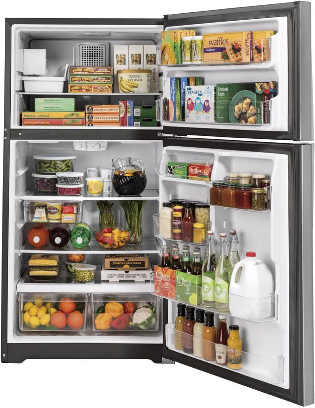 GE® 33" 21.9 Cu. Ft. Stainless Steel Top Freezer Refrigerator-3