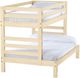 Crate Designs™ Furniture Unfinished Twin XL/Full XL Ladder End Cutaway Bunk Bed-0