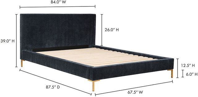 Moe's Home Collection Astrid Blue King Bed-1