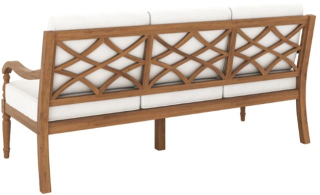 New Classic® Home Furnishings Savannah White Linen Outdoor Sofa-2