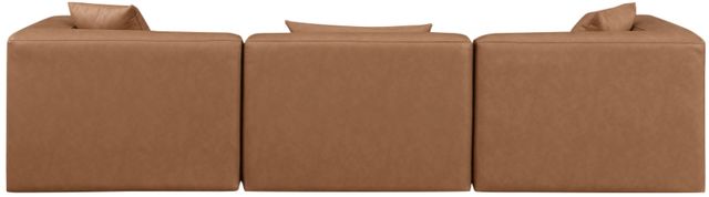 Meridian Furniture Cube 3-Piece Brown Vegan Leather Modular Sofa-3