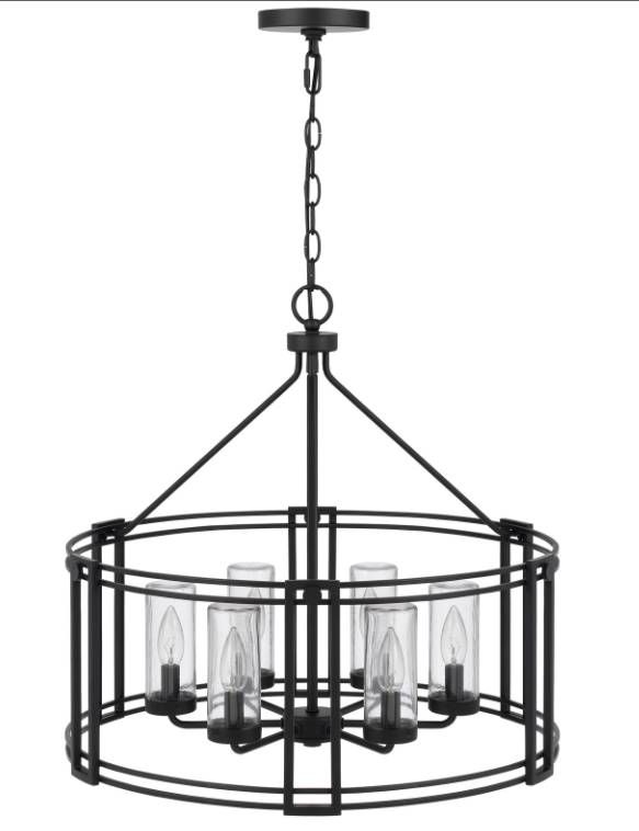 Cal® Lighting & Accessories Luton Cage 6-Light Iron Metal Chandelier-0