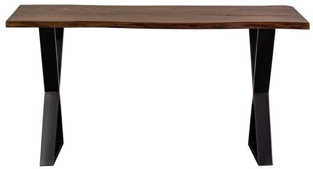 Porter International Designs Manzanita Harvest Console Table with Black Metal Architectural Base-1