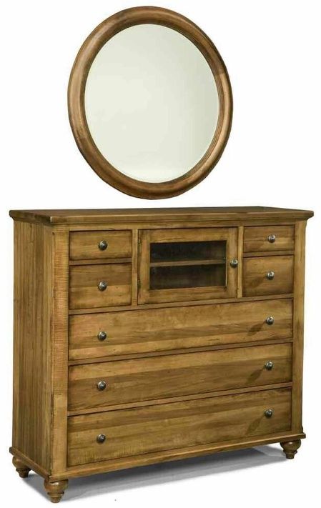 Durham Furniture Hudson Falls Aged Wheat Media Chest-1