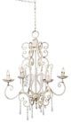 A & B Home Vintage Glamour Whitewash Chandelier-1