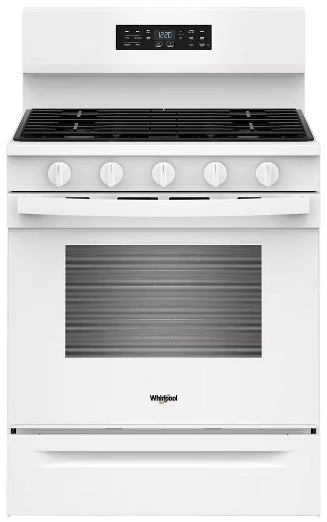 Whirlpool® 30" White Freestanding Gas Range with Air Cooking Technology-0