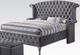 ACME Furniture Rebekah Gray Eastern King Upholstered Panel Bed-0
