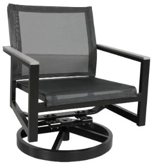 Cabin Swivel Rocker CabanaCoast® Customizable Skye Aluminum Outdoor Lounge Swivel Rocker ...