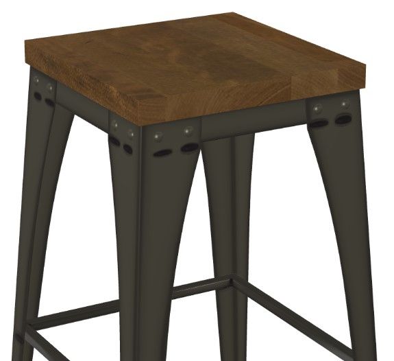 Amisco Customizable Upright Backless Counter Stool-2