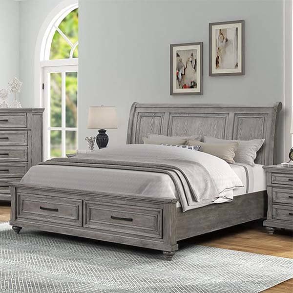Legends Home Linsey Heather Gray Queen Sleigh Bed-2
