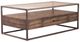 Liberty Furniture Jamestown Glass Top Rectangular Cocktail Table with Tobacco Base-0
