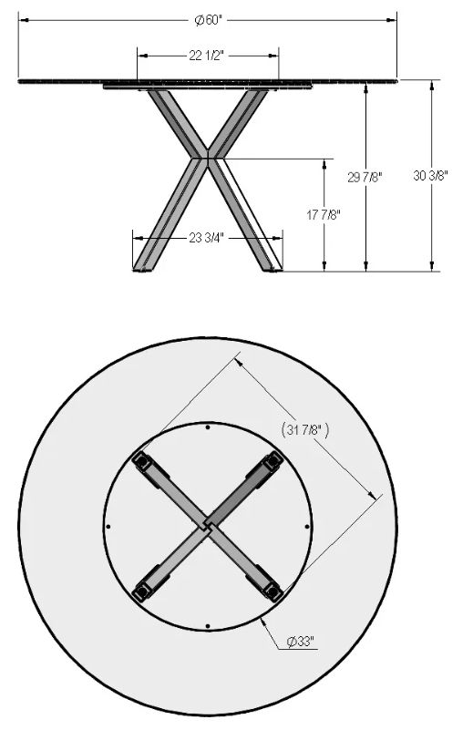 Amisco Customizable Asterisk Dining Table-1