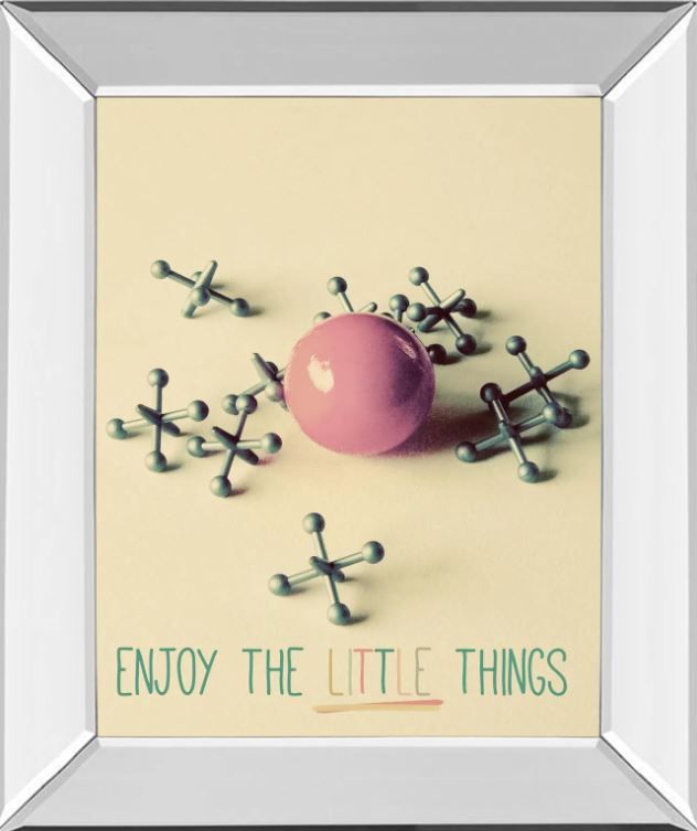 Classy Art Enjoy the Little Things by Gail Peck Mirror Framed Wall Art-0
