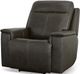 Flexsteel® Odell Grey Power Recliner with Power Headrest and Lumbar-3
