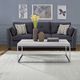 ACME Furniture Snyder Light Oak Coffee Table with Chrome Base-1