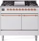 Ilve® Nostalgie II Series 40" White Pro Style Dual Fuel Range-0