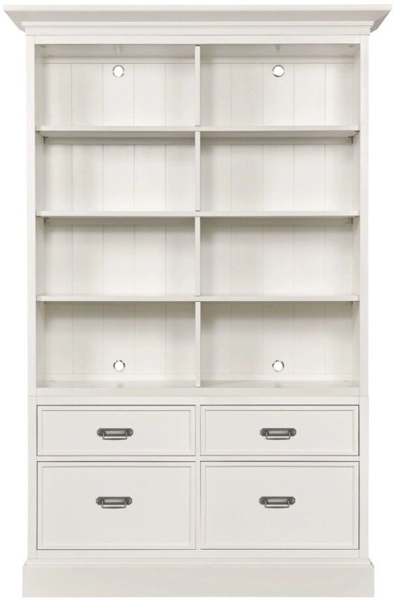 Hammary® Structures White Double Storage Bookcase