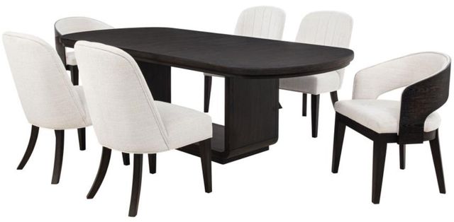 Coaster® Leandro 7-Piece Burnished Black/Cream Dining Set-0