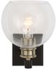 Uttermost® Kent Edison Antique Brass/Matte Black 1-Light Sconce-4