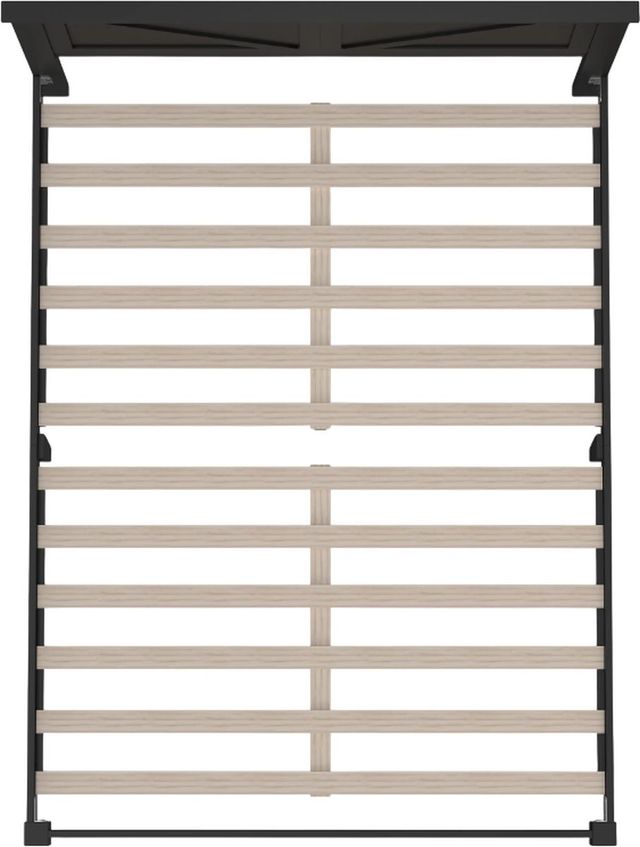 Rize Home Farmhouse Style Ebony Black King 48" Panel Bed-3