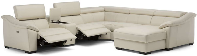 Natuzzi Editions Emozione 6-Piece Power Reclining Right-Arm Facing Sectional and Chaise-0