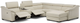Natuzzi Editions Emozione 6-Piece Power Reclining Right-Arm Facing Sectional and Chaise-0