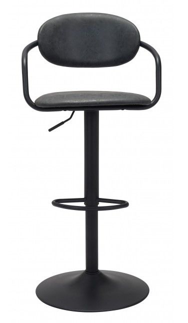 Zuo® Modern Kirby Vintage Black Bar Chair-1