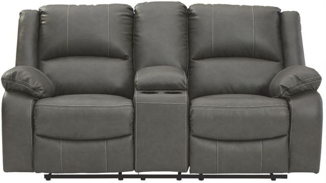 Signature Design by Ashley® Calderwell Gray Reclining Loveseat-1