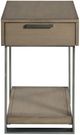 Hammary® Stella Umber Rectangular Chairside Table with Gray Frame-3