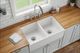 Elkay Fireclay White 33" x 19-15/16" x 9" Equal Double Bowl Farmhouse Sink-3