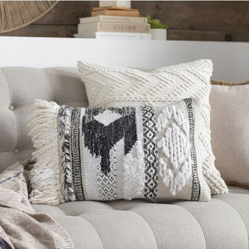 Surya Fleck Denim/Camel 50"x60" Throw Blanket-4
