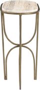 Furniture Classics Beale Natural Marble Top End Table with Gold Base-2