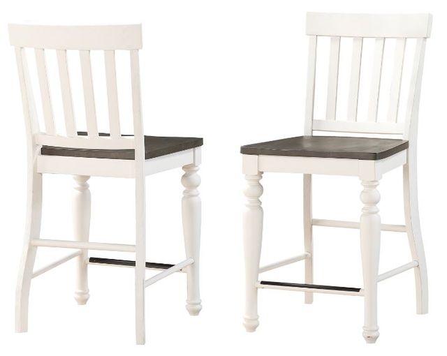 Steve Silver Co. Joanna 5-Piece Mocha Drop-Leaf Counter Set with Ivory Base-2
