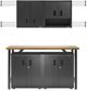 Gladiator® 2 Pack 4' Wide Grey GearTrack® Channels -2