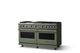 Viking® 5 Series 60" Eucalyptus Pro Style Gas (NG) Range with Brushed Brass Trim-2