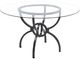 Coaster® Aviano 5-Piece Gray/Gunmetal Round Glass Top Dining Table Set-1