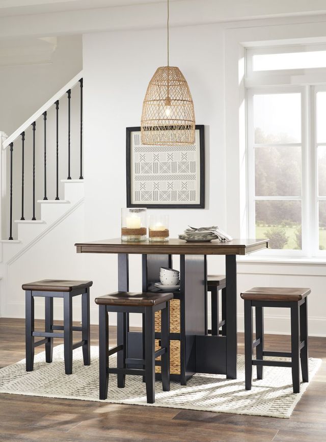 Signature Design by Ashley® Dolingham 5-Piece Black/Brown Counter Height Dining Table Set-3