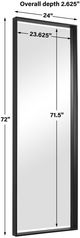 Uttermost® Kahn Matte Black Rectangular Mirror-2
