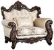 Furniture of America® Palencia Beige/Dark Cherry Chair-0