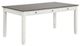 Furniture of America® Pendola Brown Dining Table with Rustic White Base-0