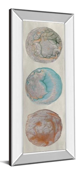 Classy Art Planet Trio Il by Alicia Ludwig Mirrored Frame Wall Art-1