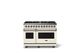 Viking® 5 Series 48" Pure White Pro Style Dual Fuel (LP) Range with Brushed Brass Trim-0