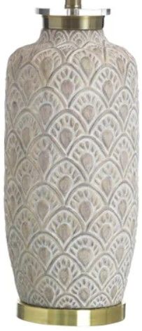 Stylecraft White Wash Taupe Table Lamp-2