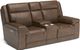 Flexsteel® Yuma Dark Walnut Power Reclining Loveseat with Console and Power Headrests-0