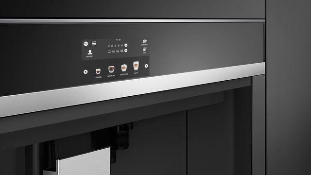 Fisher & Paykel 24” Built in Coffee Machine-Black Glass-1