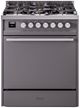 Ilve® Professional Plus II Series 30" Glossy Black Pro Style Dual Fuel Range-0