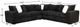 Albany Industries 3-Piece Mondo Black Curved Sectional-1