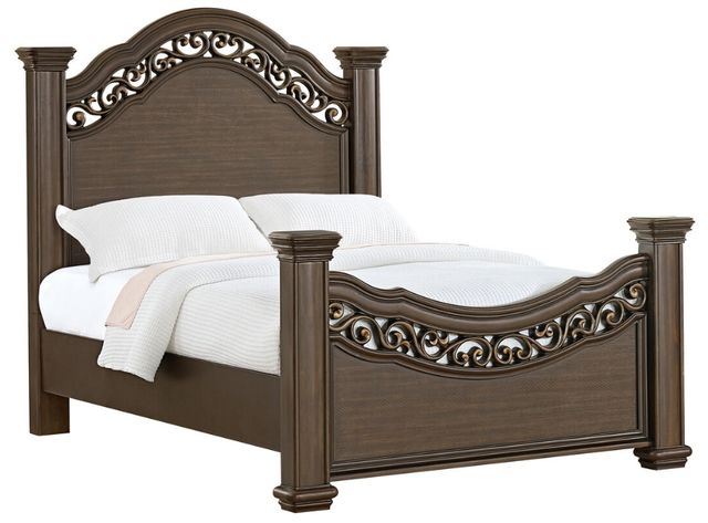 Elements International Brunswick Brown Queen Panel Bed-0